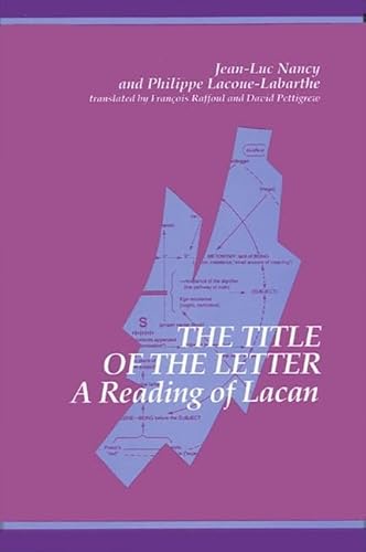 The Title of the Letter: A Reading of Lacan (Suny Contemporary Continental Philosophy) (9780791409619) by Nancy, Distinguished Professor Of Philosophy Jean-Luc; Lacoue-Labarthe, Deceased Philippe