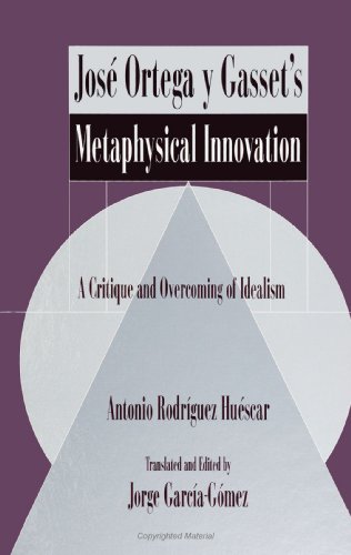 Imagen de archivo de Jose Ortega Y Gasset's Metaphysical Innovation: A Critique and Overcoming of Idealism (Suny Series in Latin American and Iberian Thought and Culture) . American and Iberian Thought and Culture) a la venta por Books From California