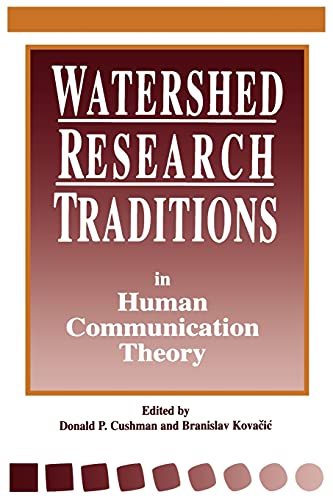 Beispielbild fr Watershed Research Traditions in Human Communicati (Suny Series in Human Communication Processes) zum Verkauf von medimops