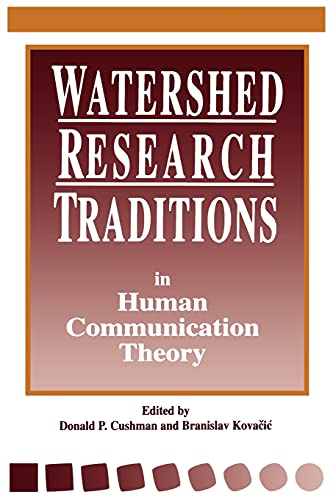 Imagen de archivo de Watershed Research Traditions in Human Communicati (Suny Series in Human Communication Processes) a la venta por medimops