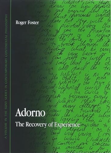 9780791472095: Adorno: The Recovery of Experience