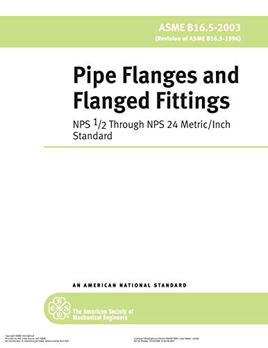 Beispielbild fr Pipe Flanges And Flanged Fittings Nps1/2 Through Nps 24 Metric/inch Standard zum Verkauf von HPB-Red