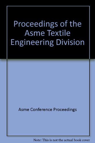 Beispielbild fr PROCEEDINGS OF THE ASME TEXTILE ENGINEERING DIVISION (I00615 zum Verkauf von Mispah books