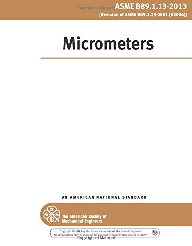 Image d'archives pour ASME B89.1.13-2013: Micrometers mis en vente par Revaluation Books