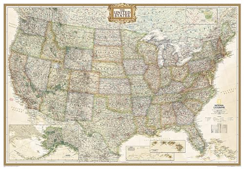 9780792233794: United States Executive, Enlarged &, Laminated: Wall Maps U.S. (National Geographic Reference Map)