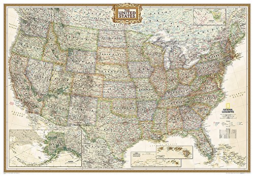 9780792233794: United States Executive, enlarged &, laminated: Wall Maps U.S. (National Geographic Reference Map)