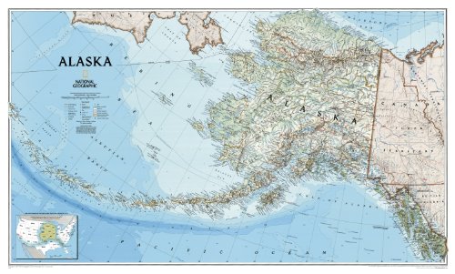 Alaska Wall Map Laminated (9780792236061) by National Geographic Maps