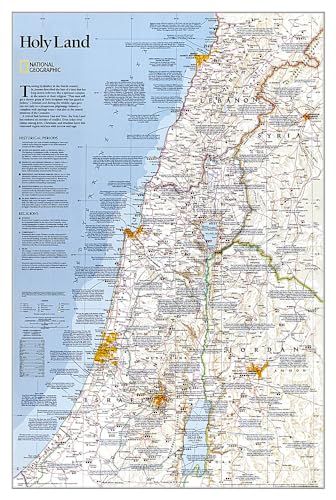 Beispielbild fr Holy Land, tubed Wall Maps History Nature National Geographic Reference Map zum Verkauf von PBShop.store US