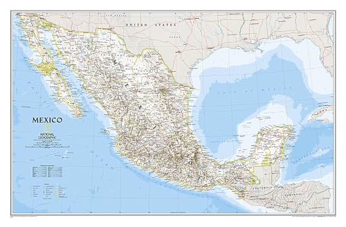 Stock image for National Geographic: Mexico Classic Wall Map (34.5 x 22.5 inches) (National Geographic Reference Map) for sale by Ergodebooks