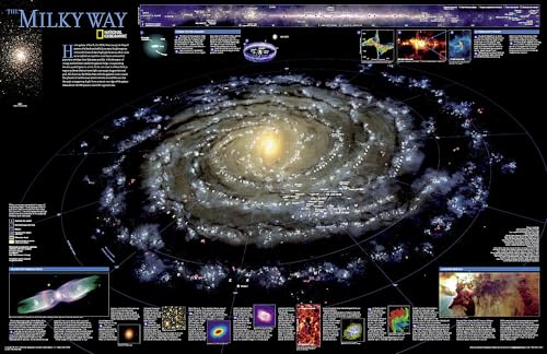 National Geographic Milky Way Wall Map - Laminated (31.25 x 20.25 in) (National Geographic Reference Map) (9780792250081) by National Geographic Maps