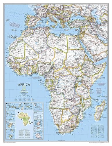 Stock image for National Geographic: Africa Classic Enlarged Wall Map - Laminated (35.75 x 46.25 inches) (National G for sale by Save With Sam