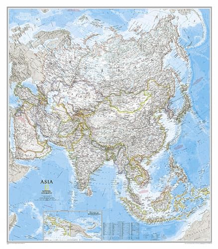 National Geographic Asia Wall Map - Classic - Laminated (33.25 x 38 in) (National Geographic Reference Map) (9780792250142) by National Geographic Maps