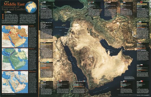 Iraq and the Heart of the Middle East Laminated Wall Map (9780792250289) by National Geographic Maps
