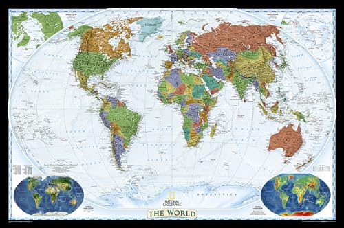 MAP-WORLD DECORATOR TUBED - National Geographic Maps