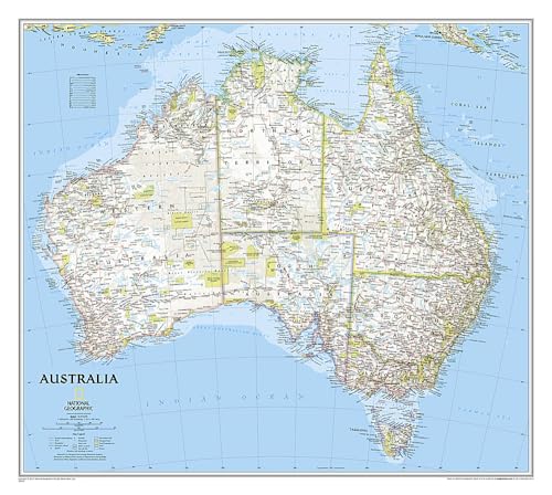 Beispielbild fr National Geographic Australia Wall Map - Classic (30.25 x 27 in) (National Geographic Reference Map) zum Verkauf von California Books