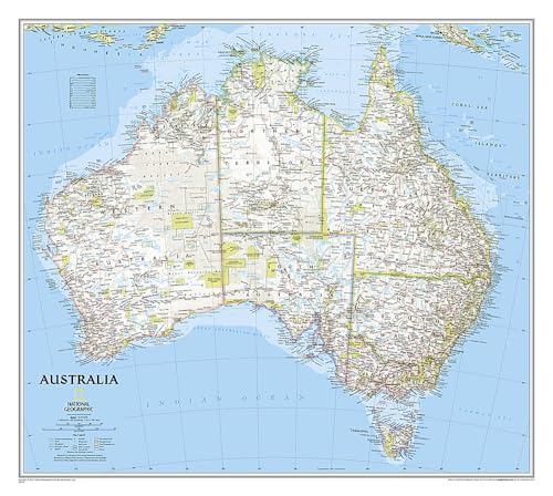 Stock image for National Geographic: Australia Classic Wall Map (30.25 x 27 inches) (National Geographic Reference Map) for sale by Save With Sam