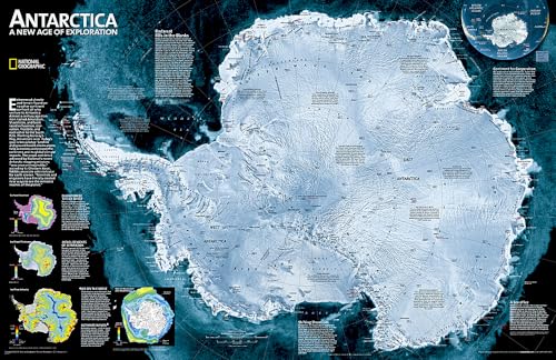 National Geographic Antarctica Satellite Wall Map (31.25 x 20.25 in) (National Geographic Reference Map) (9780792281009) by National Geographic Maps