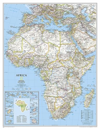 National Geographic Africa Wall Map - Classic (Enlarged: 35.75 x 46.25 in) (National Geographic Reference Map) (9780792281054) by National Geographic Maps