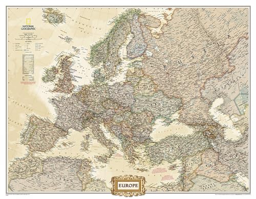 9780792289869: National Geographic Europe Wall Map - Executive (Enlarged: 46 x 35.75 in) (National Geographic Reference Map)