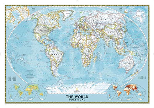 

National Geographic World Wall Map - Classic - Laminated (43.5 x 30.5 in) (National Geographic Reference Map)