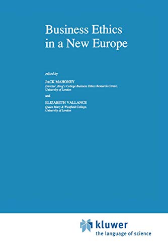 Imagen de archivo de Business Ethics in a New Europe (Issues in Business Ethics, Volume 3) a la venta por Zubal-Books, Since 1961