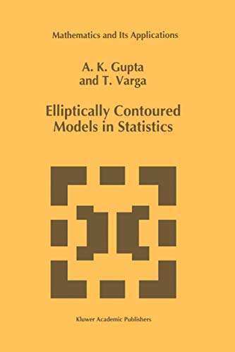 Immagine dell'editore per Elliptically Contoured Models in Statistics.; (Mathematics and Its Applications, vol. 240.) venduto da J. HOOD, BOOKSELLERS,    ABAA/ILAB