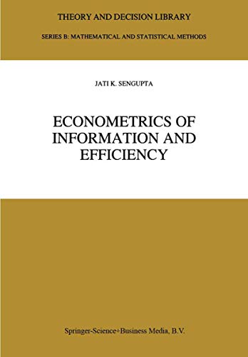 Imagen de archivo de Econometrics of Information and Efficiency (Theory and Decision Library B) a la venta por Orca Knowledge Systems, Inc.