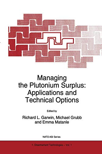 Beispielbild fr Managing the Plutonium Surplus: Applications and Technical Options zum Verkauf von Book Dispensary