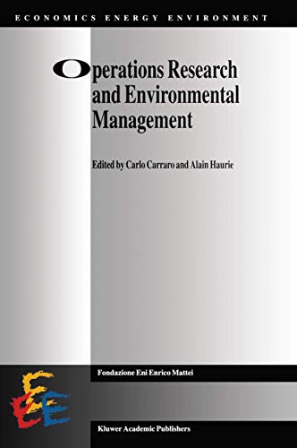 Stock image for Operations Research and Environmental Management (Economics, Energy and Environment) for sale by Bookmans
