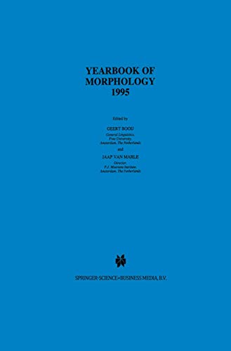 Beispielbild fr Yearbook of Morphology 1995 zum Verkauf von thebookforest.com