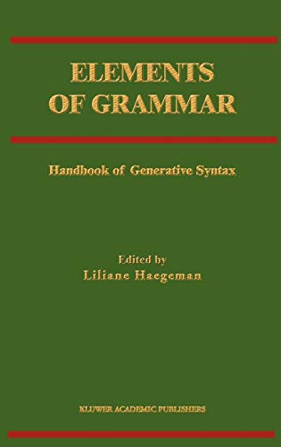 Beispielbild fr Elements of Grammar: Handbook in Generative Syntax (Volume 1) zum Verkauf von Anybook.com