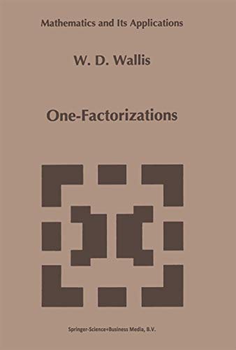 Imagen de archivo de One-Factorizations (Mathematics and Its Applications, 390) a la venta por Ergodebooks