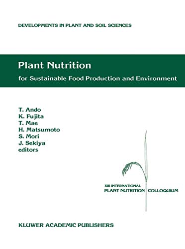 Beispielbild fr Plant Nutrition for Sustainable Food Production and Environment zum Verkauf von Books Puddle