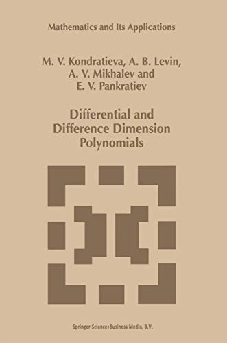 9780792354840: Differential and Difference Dimension Polynomials (Mathematics and Its Applications, 461)