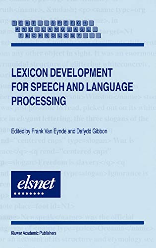 Beispielbild fr Lexicon Development for Speech and Language Processing zum Verkauf von Phatpocket Limited