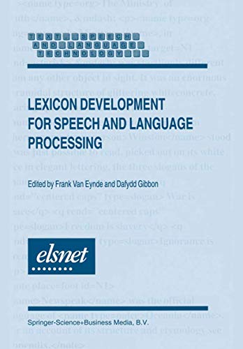 Beispielbild fr Lexicon Development for Speech and Language Processing zum Verkauf von Revaluation Books