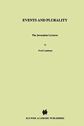Beispielbild fr Events and Plurality: The Jerusalem Lectures: 76 (Studies in Linguistics and Philosophy) zum Verkauf von Chiron Media