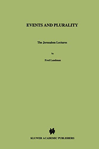 Stock image for Events and Plurality: The Jerusalem Lectures: 76 (Studies in Linguistics and Philosophy) for sale by Chiron Media