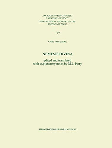 9780792368205: Nemesis Divina: 177 (International Archives of the History of Ideas Archives internationales d'histoire des ides)