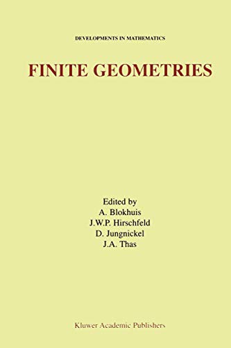Imagen de archivo de Finite Geometries: Proceedings of the Fourth Isle of Thorns Conference (Developments in Mathematics, 3) a la venta por Phatpocket Limited