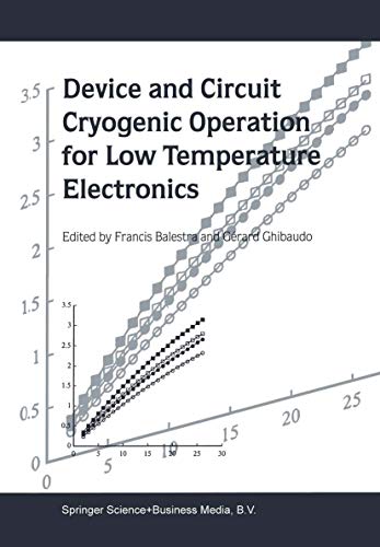 9780792373773: Device and Circuit Cryogenic Operation for Low Temperature Electronics