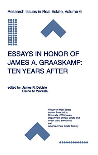 Imagen de archivo de Essays in Honor of James A. Graaskamp: Ten Years After a la venta por ThriftBooks-Atlanta