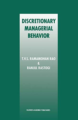 Stock image for Discretionary Managerial Behavior for sale by ThriftBooks-Dallas