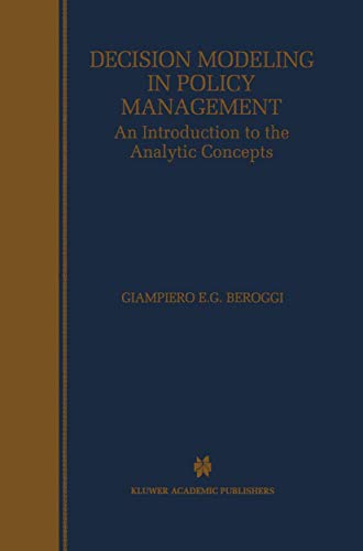 9780792383307: Decision Modeling in Policy Management: An Introduction to the Analytic Concepts