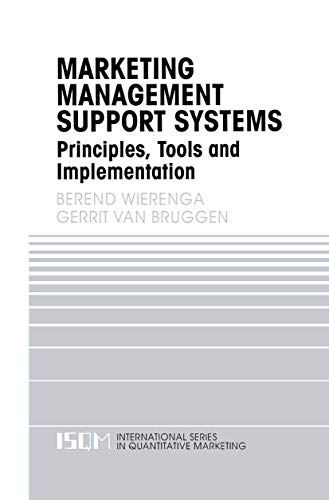 Beispielbild fr Marketing Management Support Systems : Principles, Tools and Implementation zum Verkauf von Better World Books Ltd