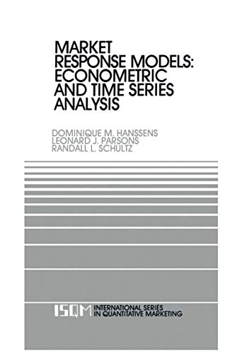 Imagen de archivo de Market Response Models: Econometric and Time Series Analysis a la venta por Atticus Books
