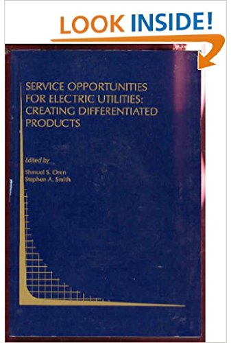 Imagen de archivo de Service Opportunities for Electrical Utilities: Creating Differentiated Products a la venta por Bingo Used Books