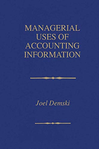 Stock image for Managerial Uses of Accounting Information for sale by Better World Books