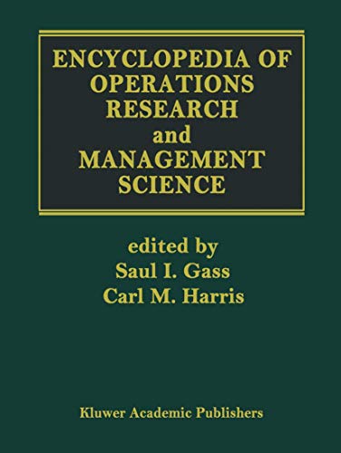 Imagen de archivo de Encyclopedia of Operations Research and Management Science a la venta por HPB-Red