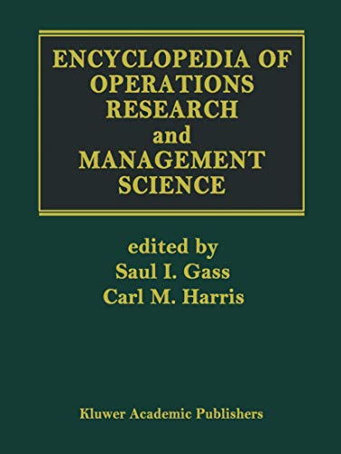 Stock image for Encyclopedia of Operations Research and Management Science for sale by Better World Books Ltd